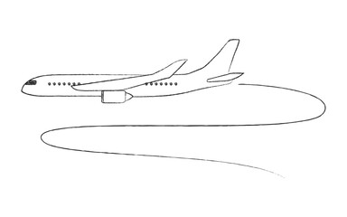 Hand Illustrated Flight Path