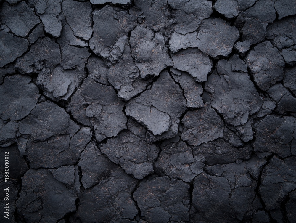 Poster exploration of a textured grey rock surface reveals intricate cracks and formations resembling an ot