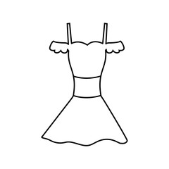 Dress icon vector. frock illustration sign. Fashion symbol or logo.