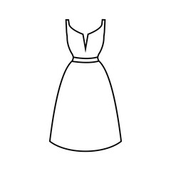 Dress icon vector. frock illustration sign. Fashion symbol or logo.