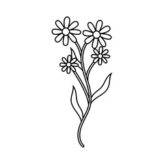 Spring flower icon vector. Flower illustration sign. Garden symbol. Greenhouse logo.