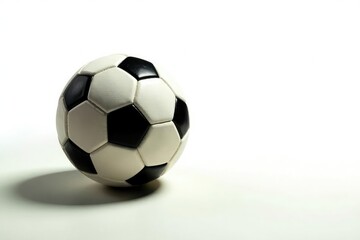 Naklejka premium Single white background football, laces visible , isolated object, background, closeup shot