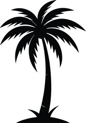 Palm Tree Silhouette Vector & Icon Logo
