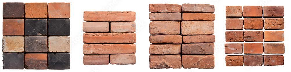 Poster assorted brick patterns and textures