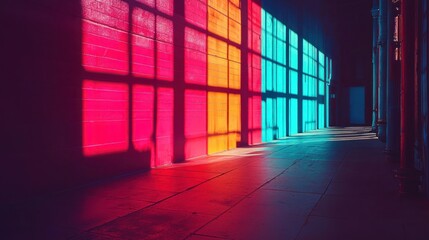 Colorful Industrial Corridor