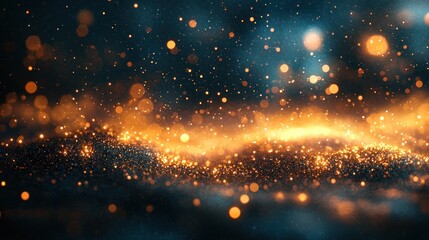Abstract glowing particles background