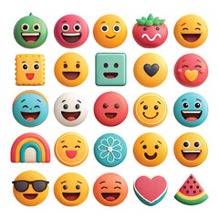 Fototapeta premium set of smiles