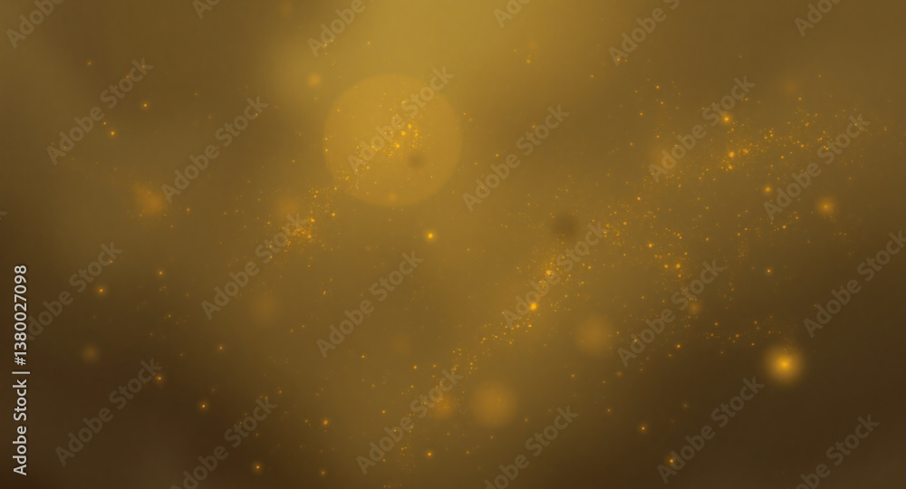 Poster elegant golden background with a soft bokeh effect, creating a warm and dreamy atmosphere. shimmerin