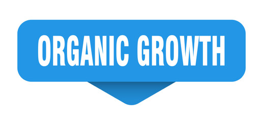 organic growth sticker. organic growth sign on transparent background