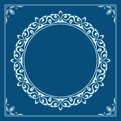 ornamental carved mandala round frame