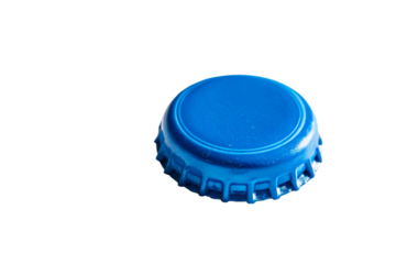 blue bottle cap isolated on white