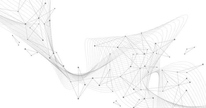 Simple triangle figures and line on a white background.Graphic design element and geometry shape pattern.technology futuristic network background.	