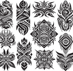 Luxury Ornamental Tattoos Vintage Vector Bundle | Baroque, Royal Frames & Floral Designs