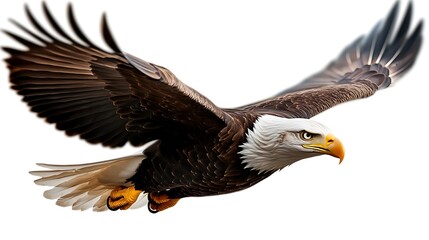 Obraz premium Majestic Bald Eagle in Flight with Soaring High.