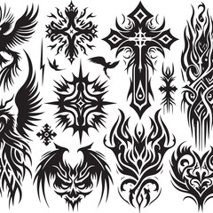 Luxury Ornamental Tattoos Vintage Vector Bundle | Baroque, Royal Frames & Floral Designs