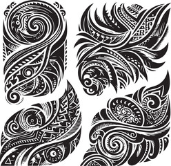 Luxury Ornamental Tattoos Vintage Vector Bundle | Baroque, Royal Frames & Floral Designs