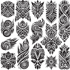 Luxury Ornamental Tattoos Vintage Vector Bundle | Baroque, Royal Frames & Floral Designs
