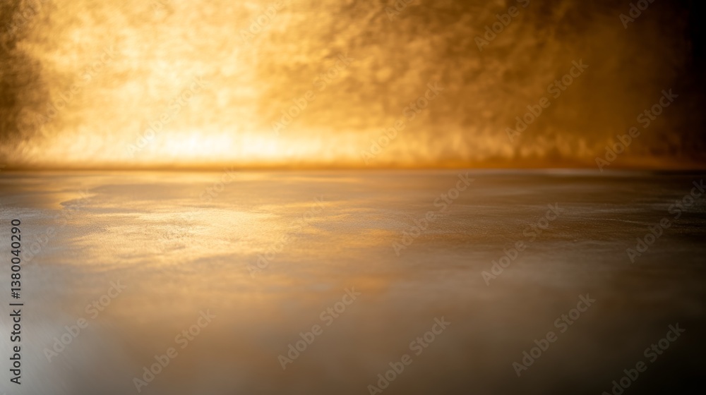Poster Close-up view of a metallic surface featuring silver and gold paint, with abstract shapes adding depth. This composition includes ample copy space for design use