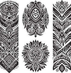 Luxury Ornamental Tattoos Vintage Vector Bundle | Baroque, Royal Frames & Floral Designs