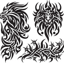 Luxury Ornamental Tattoos Vintage Vector Bundle | Baroque, Royal Frames & Floral Designs