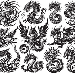 Luxury Ornamental Tattoos Vintage Vector Bundle | Baroque, Royal Frames & Floral Designs