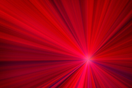 Hot and glowing red starburst effect or light trails moving to infinity. Abstract high resolution full frame bright and vibrant technology background with copy space.