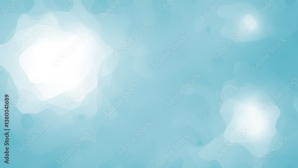 Poster uneven, layered and abstract white shapes on light blue background. abstract high resolution design 