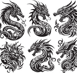 Luxury Ornamental Tattoos Vintage Vector Bundle | Baroque, Royal Frames & Floral Designs