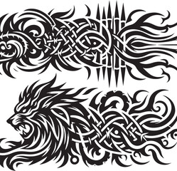 Luxury Ornamental Tattoos Vintage Vector Bundle | Baroque, Royal Frames & Floral Designs