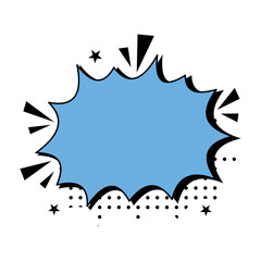 Comic text speech bubble. Speech chat graphic element