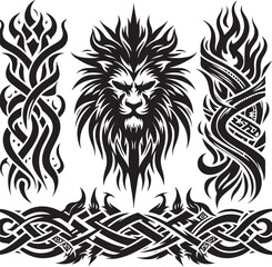 Luxury Ornamental Tattoos Vintage Vector Bundle | Baroque, Royal Frames & Floral Designs