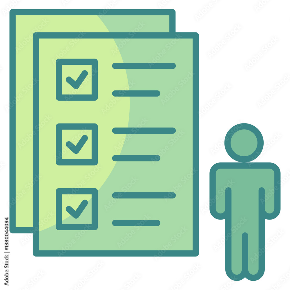 Poster training checklist icon element for design