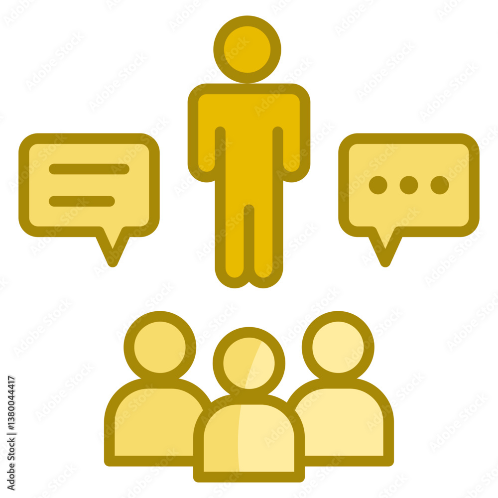 Poster training session icon element for design