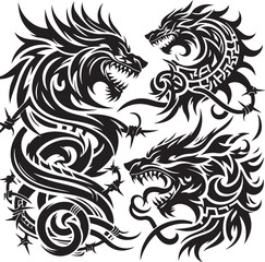 Luxury Ornamental Tattoos Vintage Vector Bundle | Baroque, Royal Frames & Floral Designs