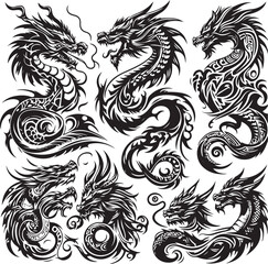 Luxury Ornamental Tattoos Vintage Vector Bundle | Baroque, Royal Frames & Floral Designs