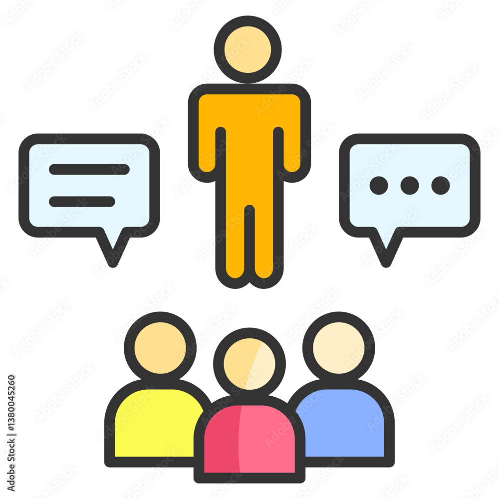 Poster training session icon element for design