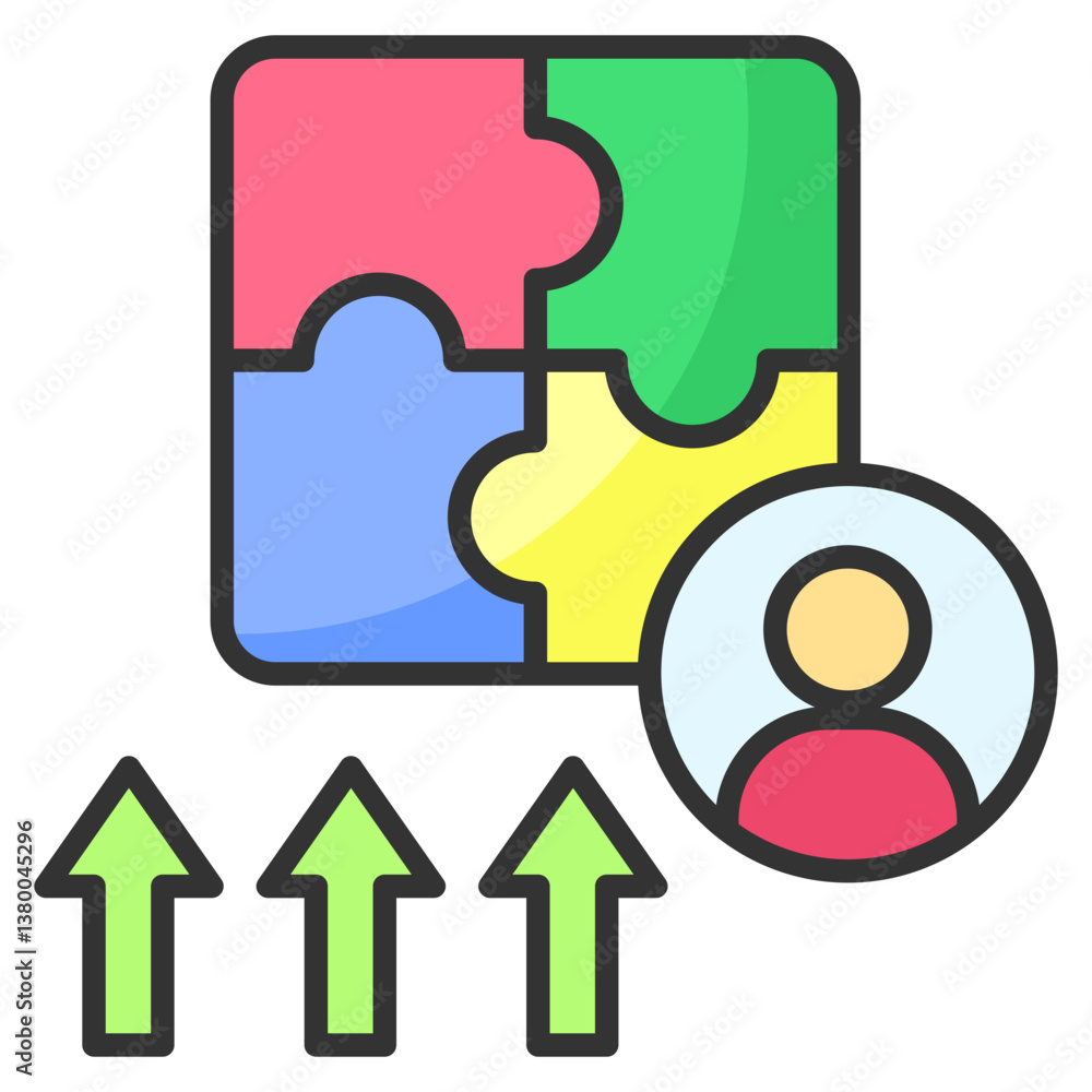 Poster skill development icon element for design