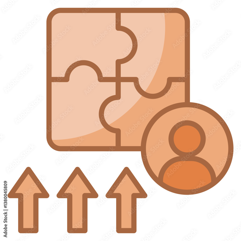 Poster skill development icon element for design