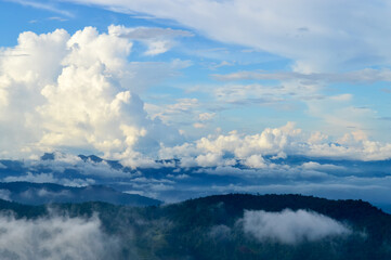 Obraz premium Beautiful scenery Mountains and Forest at Chiang Mai, Northern,Thailand.