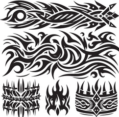 Luxury Ornamental Tattoos Vintage Vector Bundle | Baroque, Royal Frames & Floral Designs