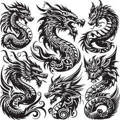 Luxury Ornamental Tattoos Vintage Vector Bundle | Baroque, Royal Frames & Floral Designs