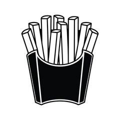 French fries vector illustration, isolated on a white background.