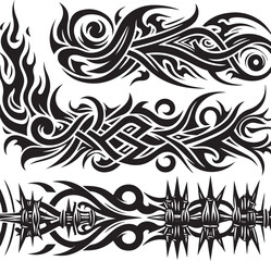 Luxury Ornamental Tattoos Vintage Vector Bundle | Baroque, Royal Frames & Floral Designs