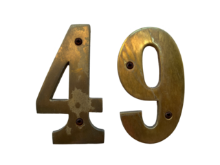 Rustic Metal House Number Sign in Vintage Style
