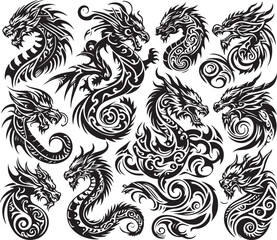 Luxury Ornamental Tattoos Vintage Vector Bundle | Baroque, Royal Frames & Floral Designs