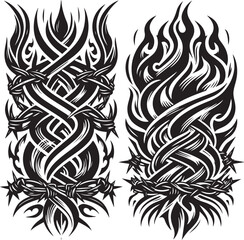 Luxury Ornamental Tattoos Vintage Vector Bundle | Baroque, Royal Frames & Floral Designs