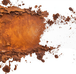  High-Resolution Brown Rust Texture PNG – Isolated on Transparent Background with White Space for Text Placement