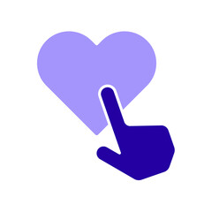 Icon a click like, isolated against a clean background.