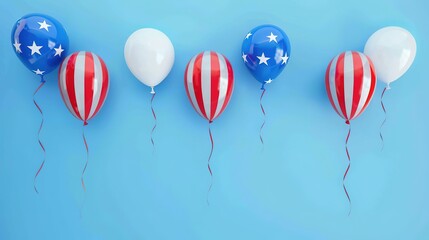 Obraz premium Constitution Day Balloon Background: Creating a Solemn Atmosphere of Respecting the Constitution and Promoting the Rule of Law with the Colorful Balloons