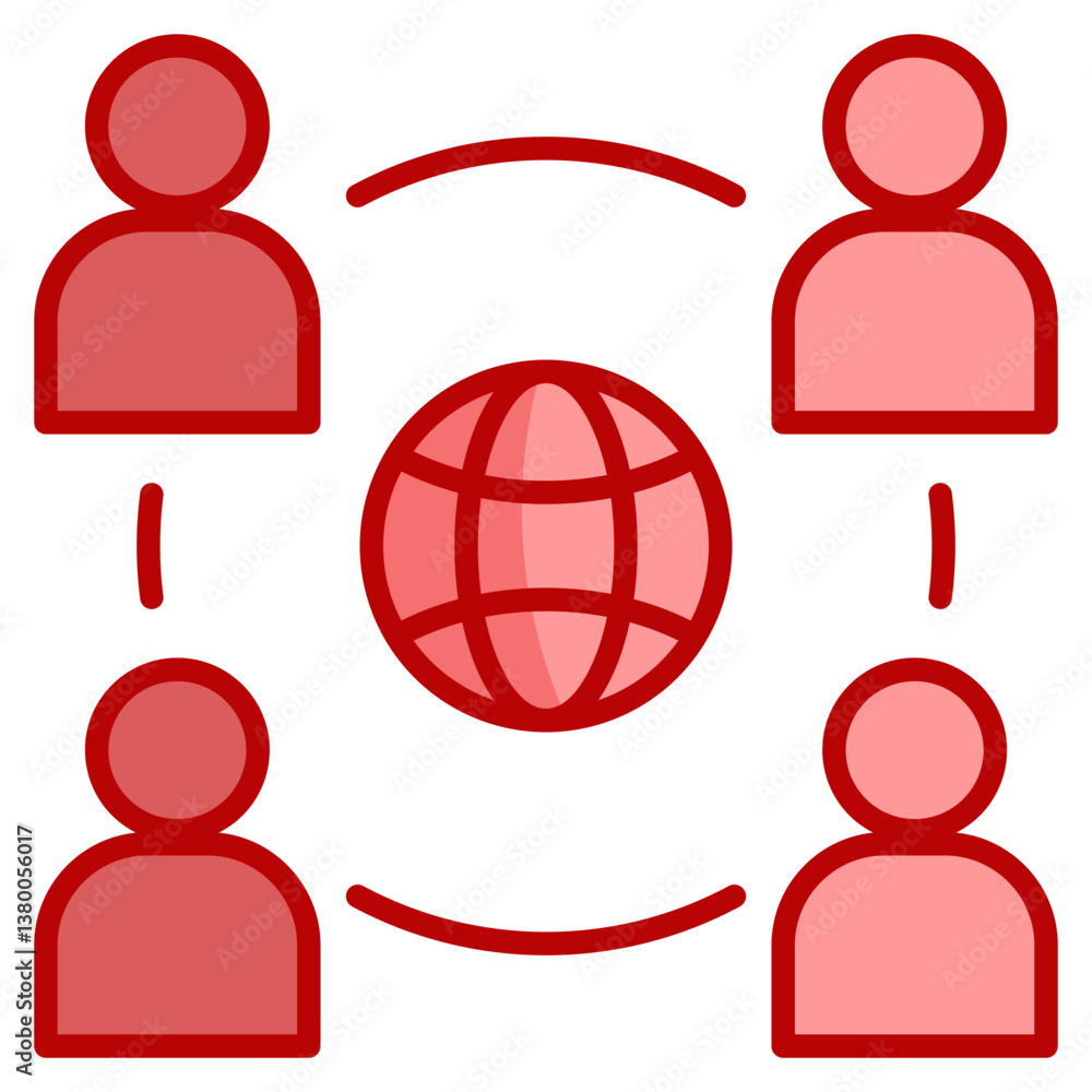 Poster relations icon element for design